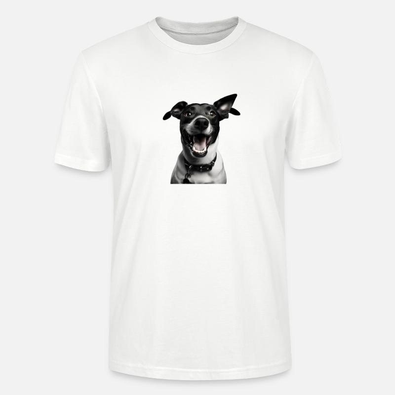 Chien Noir & Blanc - T-shirt bio CRAFTER Stanley Stella Unisexe - blanc