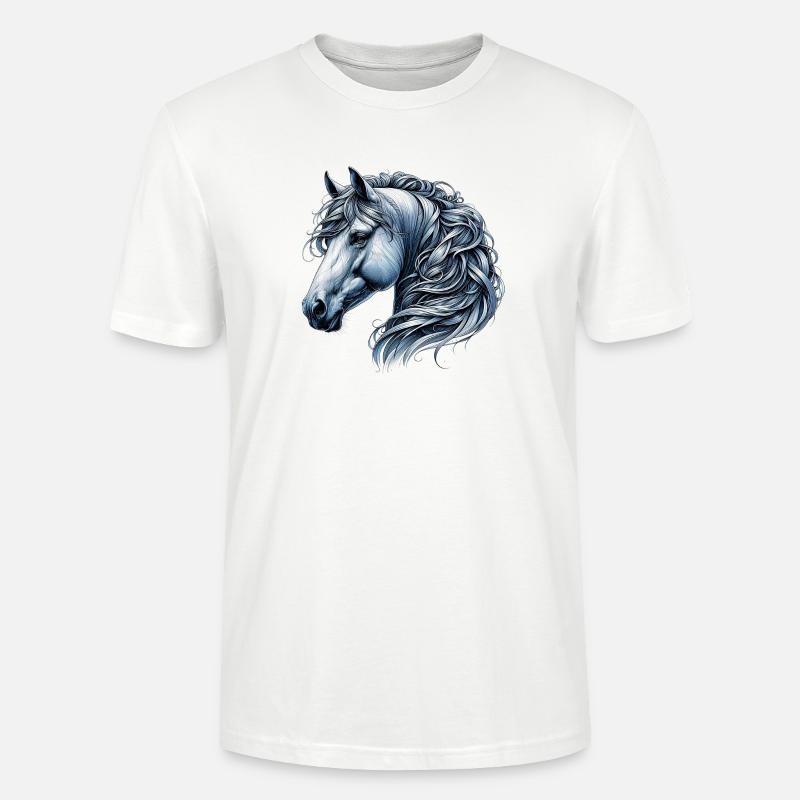 Cheval - T-shirt bio CRAFTER Stanley Stella Unisexe - blanc