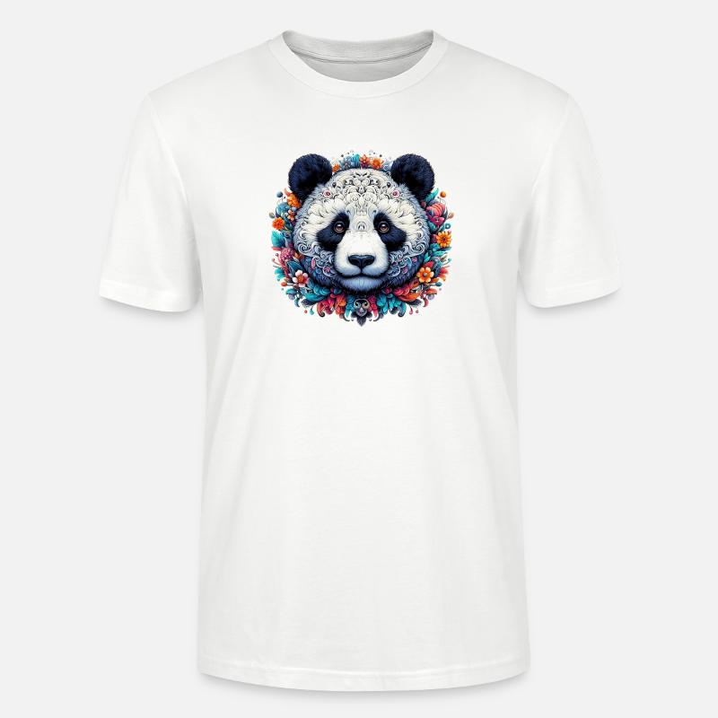 Panda - T-shirt bio CRAFTER Stanley Stella Unisexe - blanc