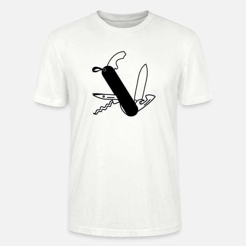 Überlebensmesser - Stanley/Stella Unisex Bio-T-Shirt CRAFTER - Weiß
