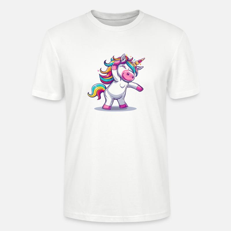 Tanzendes Einhorn - Stanley/Stella Unisex Bio-T-Shirt CRAFTER - Weiß