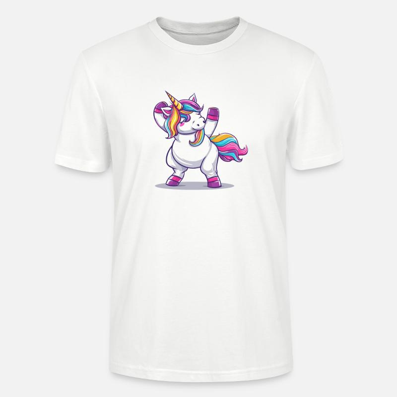 Tanzendes Einhorn - Stanley/Stella Unisex Bio-T-Shirt CRAFTER - Weiß