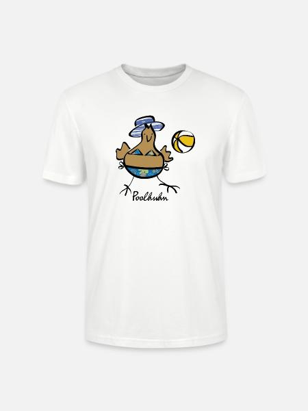 RIKELS Poolhuhn mit Ball 2026 - Stanley/Stella Unisex Bio-T-Shirt CRAFTER - Weiß