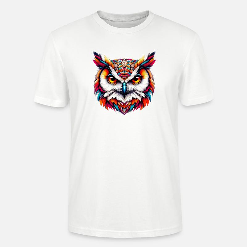 Eule - Stanley/Stella Unisex Bio-T-Shirt CRAFTER - Weiß