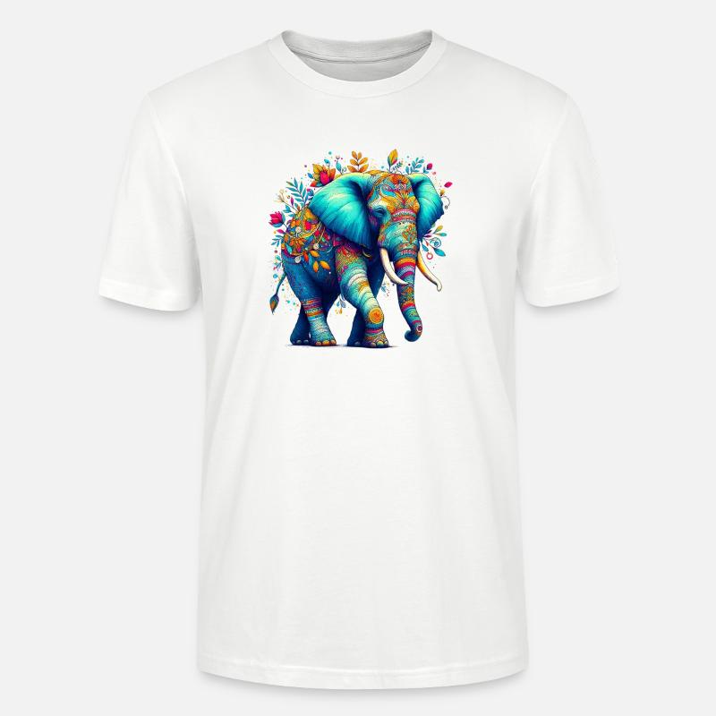 Elefant - Stanley/Stella Unisex Bio-T-Shirt CRAFTER - Weiß
