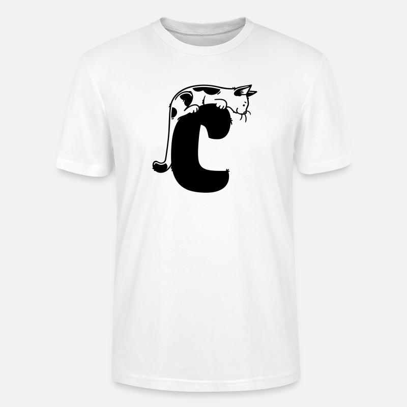 Katze Buchstabe C - Stanley/Stella Unisex Bio-T-Shirt CRAFTER - Weiß