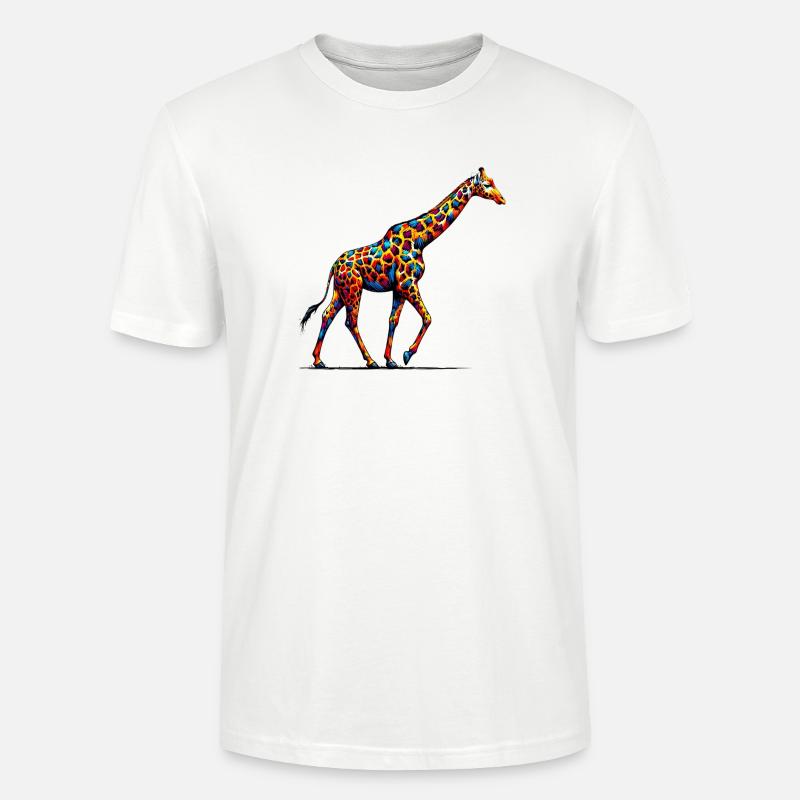 Giraffe - Stanley/Stella Unisex Bio-T-Shirt CRAFTER - Weiß