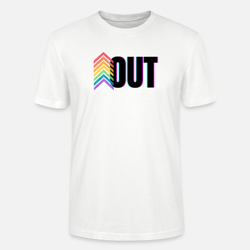 Pride Rainbow Logo Out - Stanley/Stella Unisex Bio-T-Shirt CRAFTER - Weiß