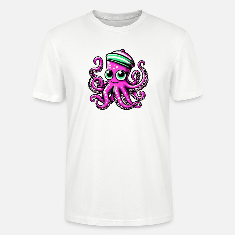 Krake - Stanley/Stella Unisex Bio-T-Shirt CRAFTER - Weiß