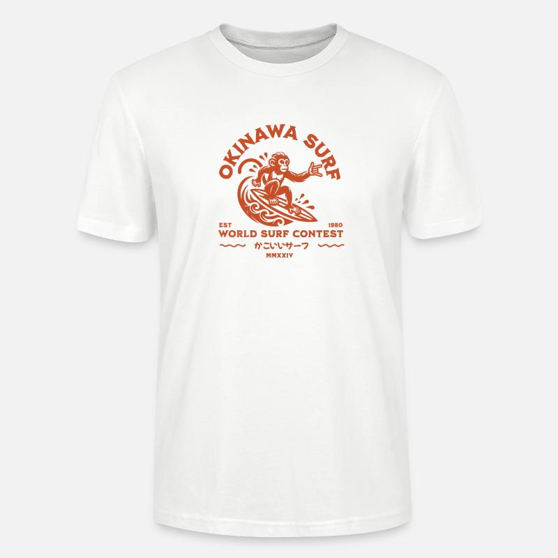 Okinawa Surf Monkey (kakoii surf) - Stanley/Stella Unisex Bio-T-Shirt CRAFTER - Weiß