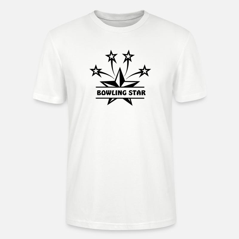 Étoile du bowling - T-shirt bio CRAFTER Stanley Stella Unisexe - blanc