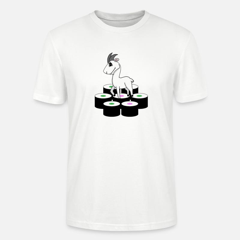 Ziege Sushi - Stanley/Stella Unisex Bio-T-Shirt CRAFTER - Weiß