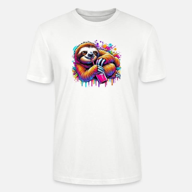 Faultier - Stanley/Stella Unisex Bio-T-Shirt CRAFTER - Weiß