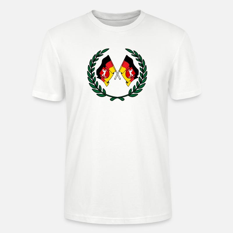 Drapeaux Couronne de laurier de Basse-Saxe - T-shirt bio CRAFTER Stanley Stella Unisexe - blanc