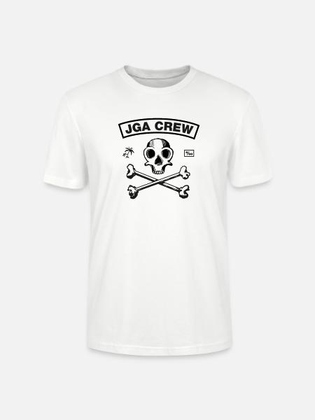 JGA Crew - Skull and Bones - Stanley/Stella Unisex Bio-T-Shirt CRAFTER - Weiß