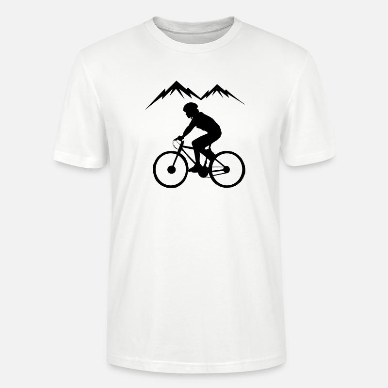 Biker-Berge Hintergrund - Stanley/Stella Unisex Bio-T-Shirt CRAFTER - Weiß