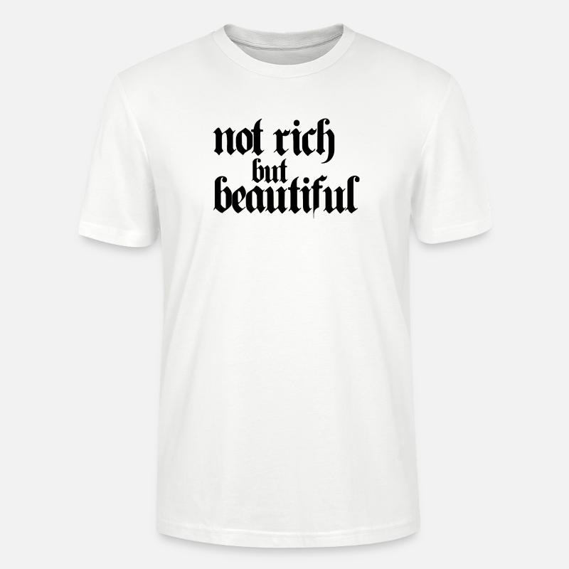 Pas riche mais belle - T-shirt bio CRAFTER Stanley Stella Unisexe - blanc