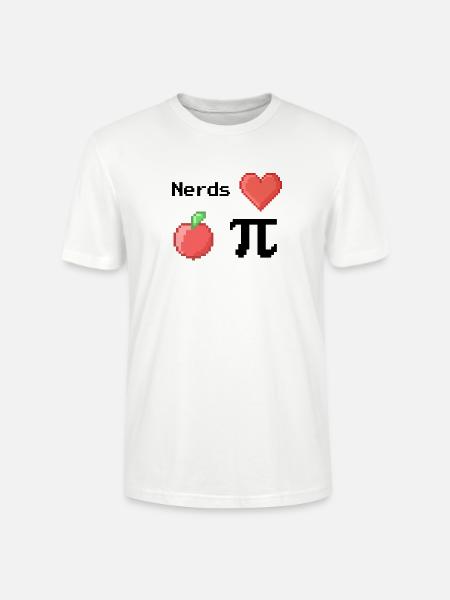 Nerds Love Apple Pi Pi Sayings Math S Pixel - Stanley/Stella CRAFTER Unisex Organic T-Shirt - white