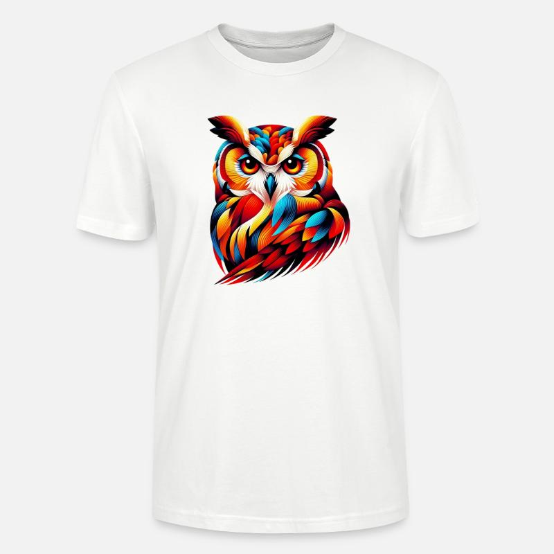 Eule - Stanley/Stella Unisex Bio-T-Shirt CRAFTER - Weiß