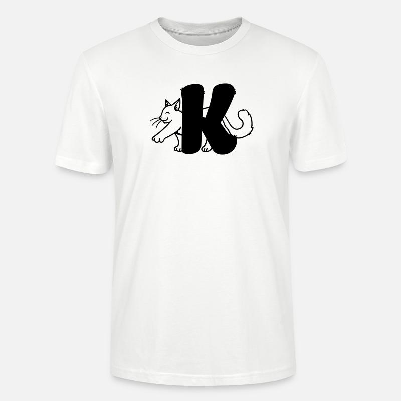 Katze Buchstabe K - Stanley/Stella Unisex Bio-T-Shirt CRAFTER - Weiß