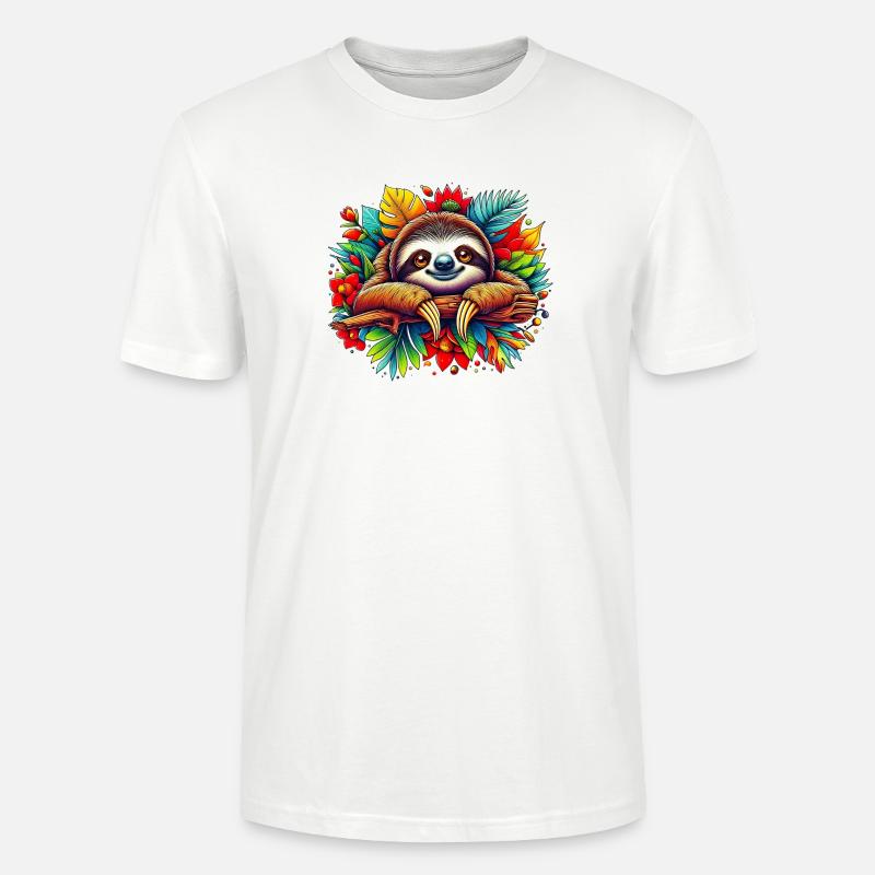 Faultier - Stanley/Stella Unisex Bio-T-Shirt CRAFTER - Weiß