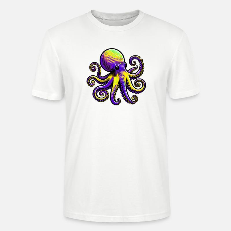 Krake - Stanley/Stella Unisex Bio-T-Shirt CRAFTER - Weiß