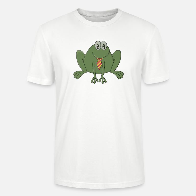 Frosch mit Krawatte - Stanley/Stella Unisex Bio-T-Shirt CRAFTER - Weiß