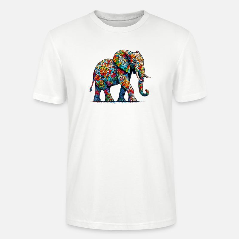 Elefant - Stanley/Stella Unisex Bio-T-Shirt CRAFTER - Weiß