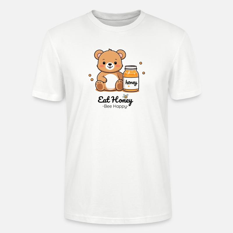 Kuschelbär mit Honigglas - Stanley/Stella Unisex Bio-T-Shirt CRAFTER - Weiß