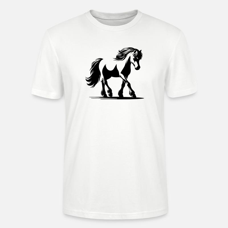 Pferd Deutsches Reitpony - Stanley/Stella Unisex Bio-T-Shirt CRAFTER - Weiß