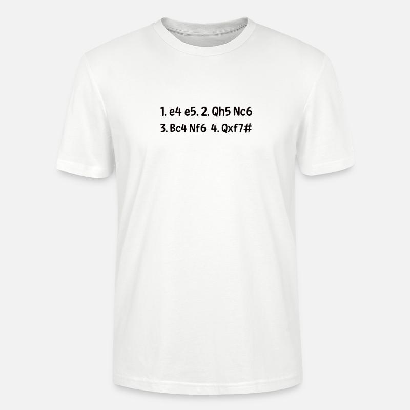 Schäfermatt - Schach, Schachfigur Geschenkidee - Stanley/Stella Unisex Bio-T-Shirt CRAFTER - Weiß