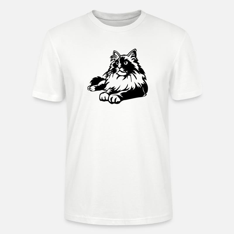 Ragdoll Katze - Stanley/Stella Unisex Bio-T-Shirt CRAFTER - Weiß