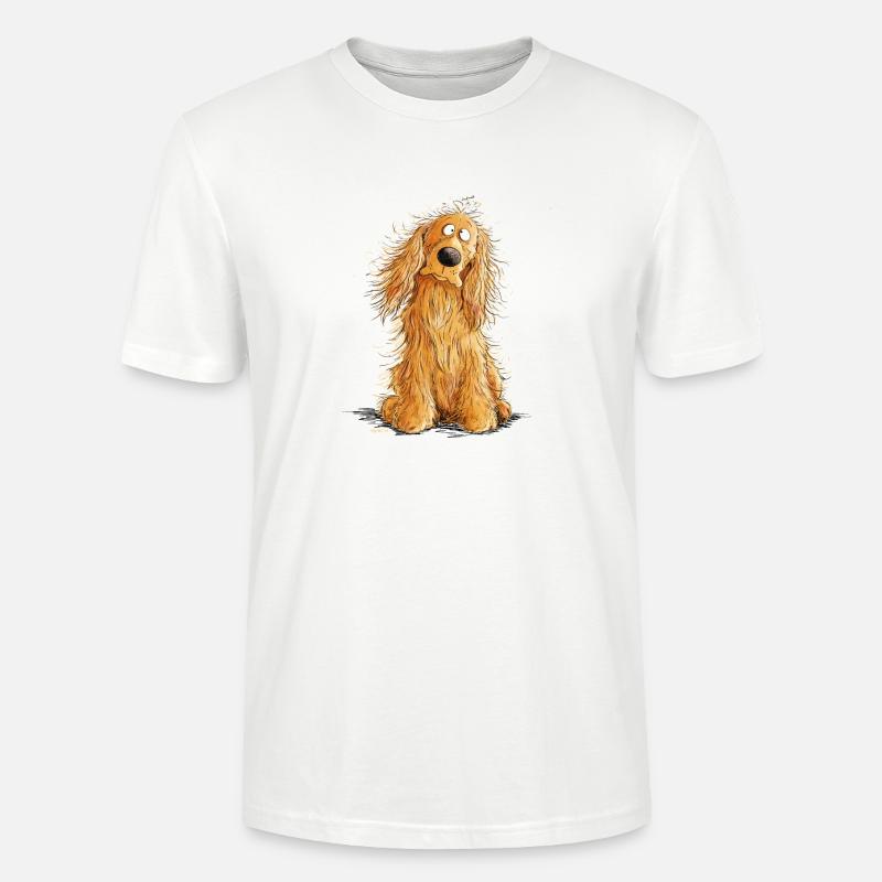 Happy Cocker Spaniel - Stanley/Stella Unisex Bio-T-Shirt CRAFTER - Weiß