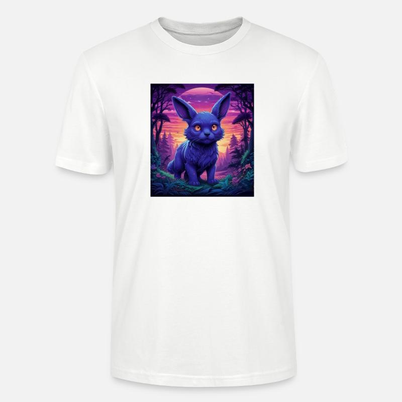 Neon Fuchs im Abendwald - Stanley/Stella Unisex Bio-T-Shirt CRAFTER - Weiß