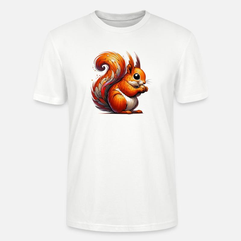 Eichhörnchen - Stanley/Stella Unisex Bio-T-Shirt CRAFTER - Weiß