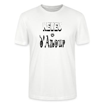 Neveu Amour Cœur - T-shirt bio CRAFTER Stanley Stella Unisexe - blanc - Devant - Alina (178cm) & Michal (187cm)