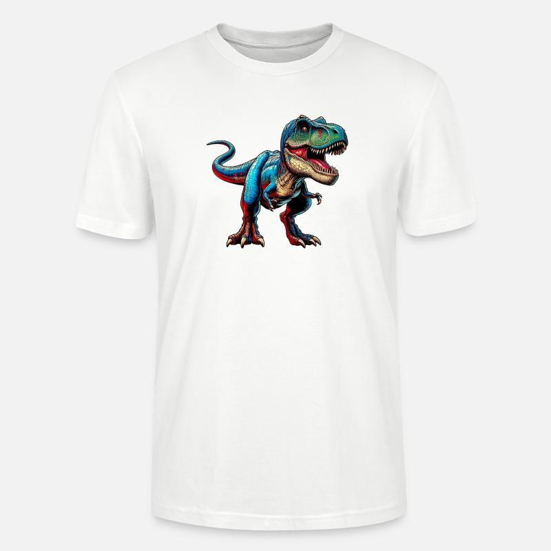 Dinosaurier - Stanley/Stella Unisex Bio-T-Shirt CRAFTER - Weiß
