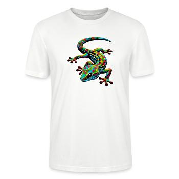 Gecko - Stanley/Stella Unisex Bio-T-Shirt CRAFTER - Weiß - Vorne - Alina (178cm) & Michal (187cm)