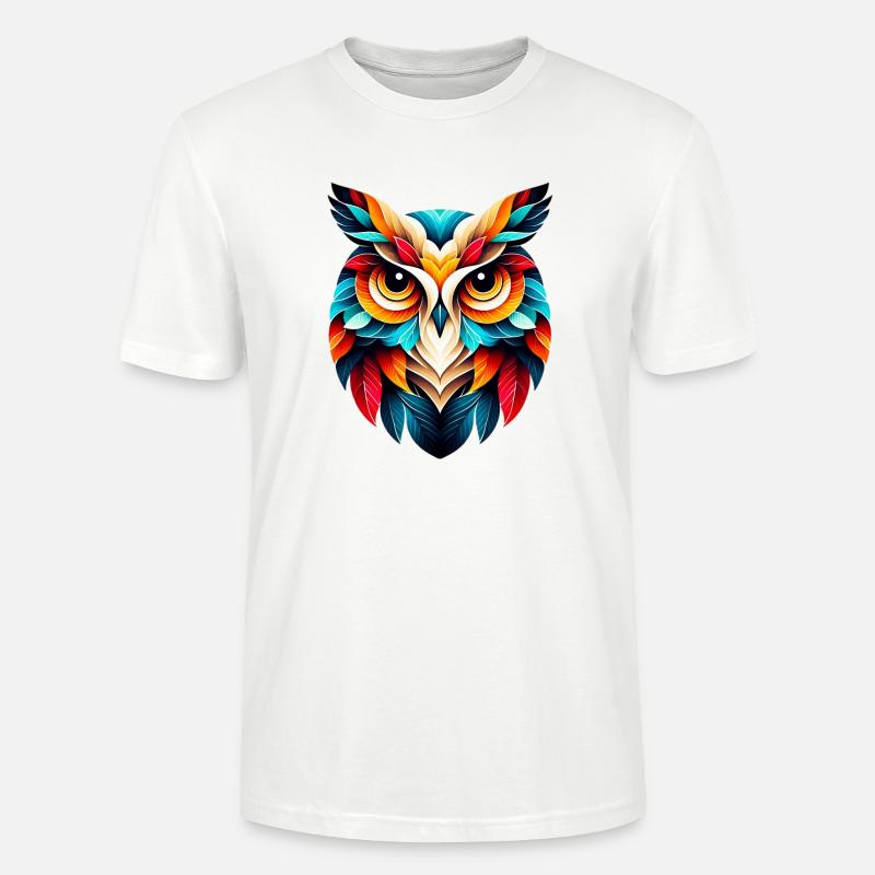 Eule - Stanley/Stella Unisex Bio-T-Shirt CRAFTER - Weiß