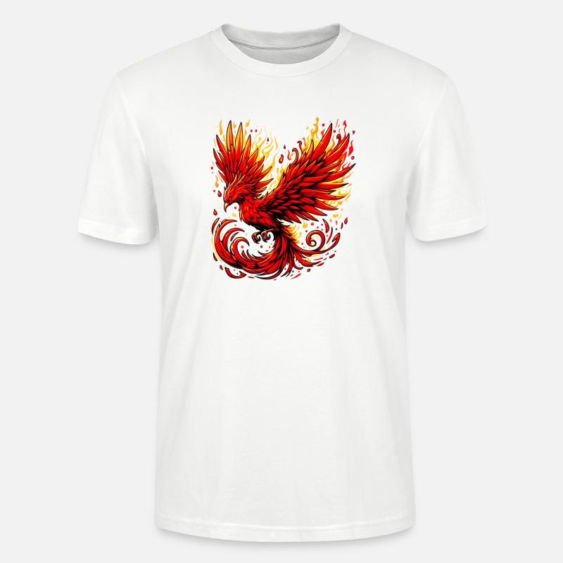 Roter Phönix - Stanley/Stella Unisex Bio-T-Shirt CRAFTER - Weiß