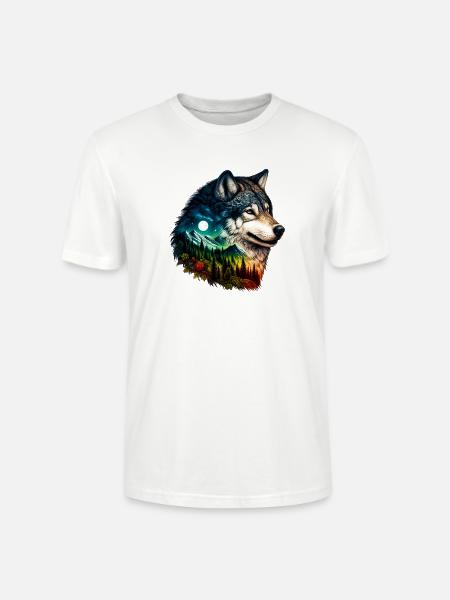 Loup - T-shirt bio CRAFTER Stanley Stella Unisexe - blanc