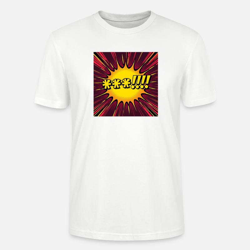 Comic Explosion Gelb-Pop - Stanley/Stella Unisex Bio-T-Shirt CRAFTER - Weiß