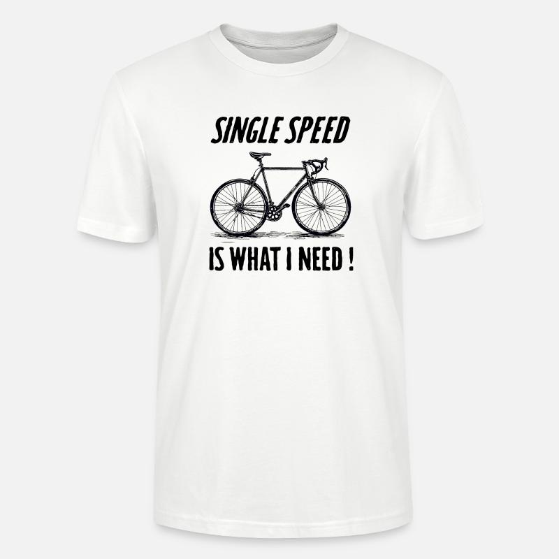 Single Speed is what i need - Stanley/Stella Unisex Bio-T-Shirt CRAFTER - Weiß