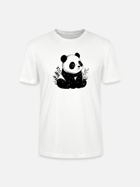 Panda - Stanley/Stella CRAFTER Unisex Organic T-Shirt - white