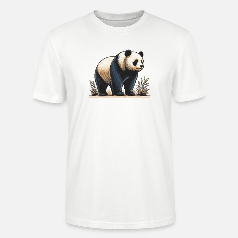 Panda - T-shirt bio CRAFTER Stanley Stella Unisexe - blanc
