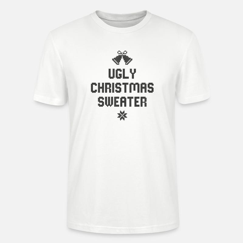 Pull de Noël moche - T-shirt bio CRAFTER Stanley Stella Unisexe - blanc