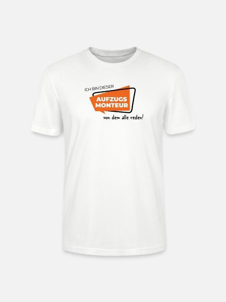 Aufzugsmonteur - Stanley/Stella Unisex Bio-T-Shirt CRAFTER - Weiß