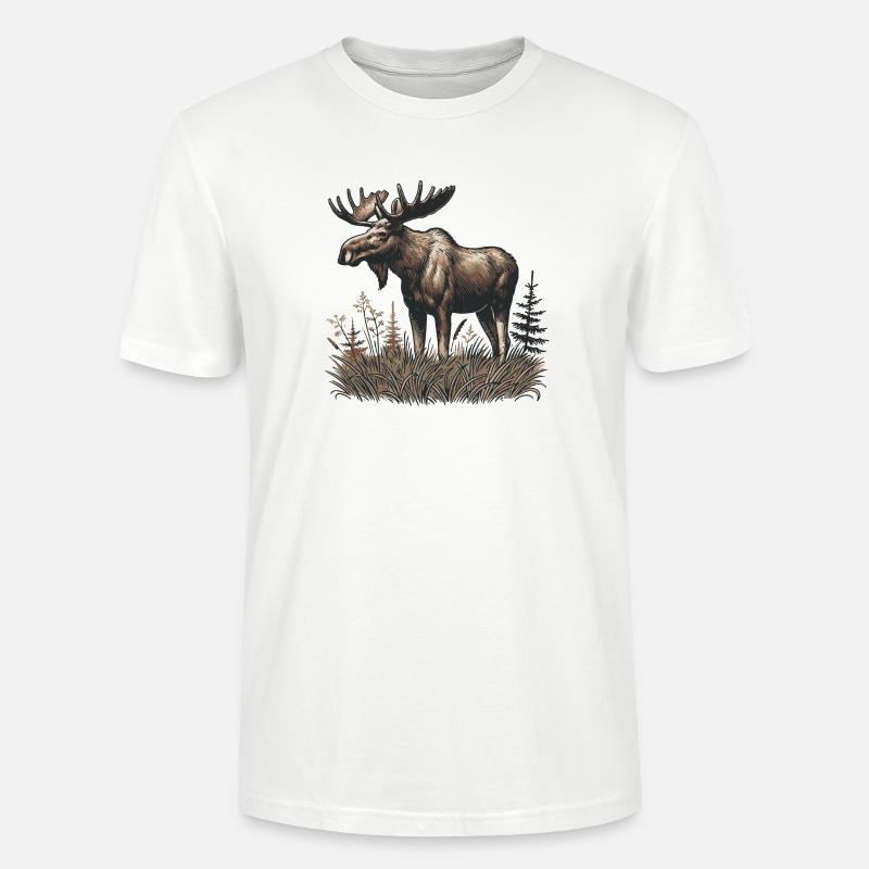 Elch - Stanley/Stella Unisex Bio-T-Shirt CRAFTER - Weiß