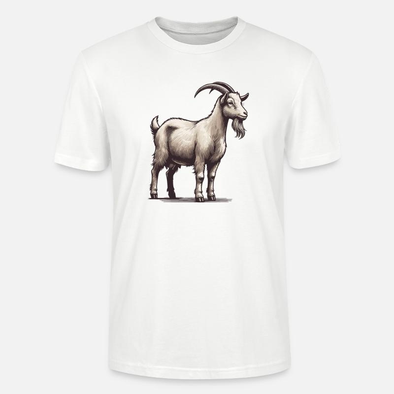 Chèvre - T-shirt bio CRAFTER Stanley Stella Unisexe - blanc
