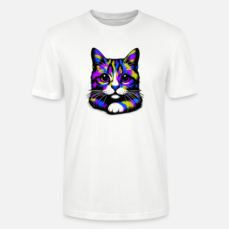 Chat - T-shirt bio CRAFTER Stanley Stella Unisexe - blanc